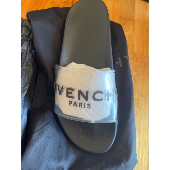 Tuckernuck GIVENCHY SLIDE FLAT SANDALS WHITE/BLACK size 8 - Picture 9 of 10